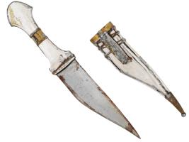 ANTIQUE BEDOUIN SHIBRIYA DAGGER WITH SHEATH