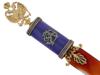 RUSSIAN GILT SILVER ENAMEL AGATE LETTER OPENER PIC-3