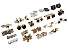 COLLECTION OF VINTAGE CUFFLINKS AND TIE PINS