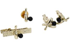 COLLECTION OF VINTAGE CUFFLINKS AND TIE PINS