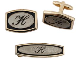 COLLECTION OF VINTAGE CUFFLINKS AND TIE PINS