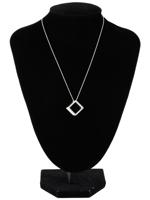 VINTAGE TIFFANY 925 SILVER SQUARE PENDANT ON CHAIN IOB