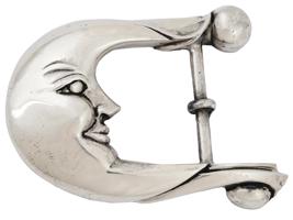 BARRY KIESELSTEIN STERLING SILVER MOON BELT BUCKLE