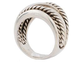 DAVID YURMAN STERLING SILVER CROSSOVER BAND RING