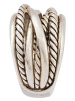 DAVID YURMAN STERLING SILVER CROSSOVER BAND RING