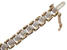 10K GOLD AND DIAMONDS TENNIS BRACELET