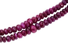 VINTAGE PURPLE RUBY STONE BEADED ROPE NECKLACE