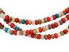 NATIVE AMERICAN TURQUOISE CORAL JADE BEADED NECKLACE PIC-2