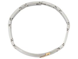 STAINLESS STEEL 10K GOLD DIAMONDS RARA BRACELET