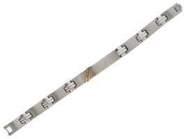 STAINLESS STEEL 10K GOLD DIAMONDS RARA BRACELET