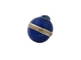 RUSSIAN 88 GILT SILVER ENAMEL GEMSTONE EGG PENDANT