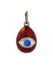 RUSSIAN SILVER GUILLOCHE ENAMEL EYE EGG PENDANT PIC-0