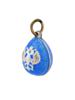 RUSSIAN GILT SILVER GUILLOCHE ENAMEL EGG PENDANT PIC-1