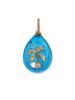 RUSSIAN 88 GILT SILVER ENAMEL DIAMONDS EGG PENDANT PIC-0