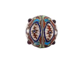 RUSSIAN 88 SILVER ENAMEL GEMSTONES EGG PENDANT