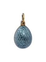 RUSSIAN 88 SILVER GUILLOCHE ENAMEL EGG PENDANT