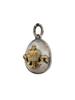 RUSSIAN 88 SILVER NICHOLAS II MONOGRAM EGG PENDANT PIC-0