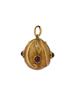 RUSSIAN 88 GILT SILVER RUBY DIAMONDS EGG PENDANT PIC-0