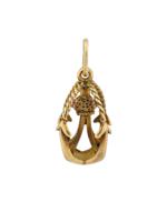 RUSSIAN 88 GILT SILVER ANCHOR EASTER EGG PENDANT