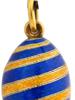 RUSSIAN ST PETERSBURG 14K GOLD ENAMEL EGG PENDANT PIC-4