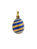 RUSSIAN ST PETERSBURG 14K GOLD ENAMEL EGG PENDANT PIC-1