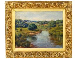 RUSSIAN LANDSCAPE OIL PAINTING BY VASILY POLENOV