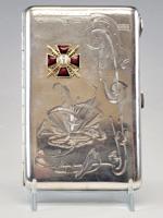 ANTIQUE RUSSIAN SILVER CIGARETTE CASE WITH ORDER