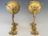 LARGE 19C ANTIQUE FRENCH GILT BRONZE WALL SCONCES PIC-2