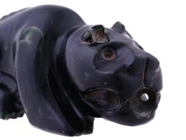 VINTAGE CHINESE HAND CARVED JADE JAGUAR FIGURE