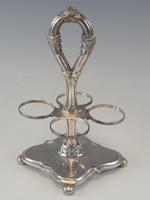 19C ANTIQUE AUSTRIAN SILVER EGG SERVER CUPS SPOONS