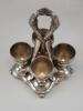 19C ANTIQUE AUSTRIAN SILVER EGG SERVER CUPS SPOONS PIC-2