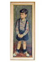 ARBIT BLATAS LITHUANIAN OIL PAINTING OF A BOY 1943