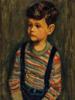 ARBIT BLATAS LITHUANIAN OIL PAINTING OF A BOY 1943 PIC-1