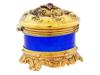 RUSSIAN 88 GILT SILVER ENAMEL RUBY GEMSTONE ROUND BOX PIC-3