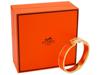 HERMES LOCKY ME HINGED BANGLE BRACELET IN ORANGE IOB PIC-1