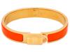 HERMES LOCKY ME HINGED BANGLE BRACELET IN ORANGE IOB PIC-3