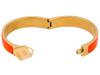 HERMES LOCKY ME HINGED BANGLE BRACELET IN ORANGE IOB PIC-5