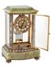 ANTIQUE 19TH C FRENCH ONYX CHAMPLEVE ENAMEL CLOCK PIC-2