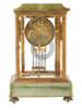 ANTIQUE 19TH C FRENCH ONYX CHAMPLEVE ENAMEL CLOCK PIC-3