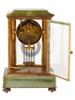 ANTIQUE 19TH C FRENCH ONYX CHAMPLEVE ENAMEL CLOCK PIC-4