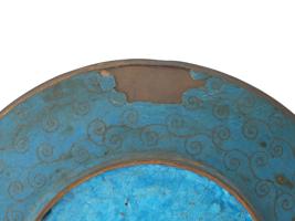 JAPANESE CLOISONNE ENAMEL OVER COPPER PLATE CHARGER