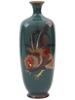 RARE JAPANESE MEIJI SILVER WIRE CLOISONNE ENAMEL VASE PIC-0