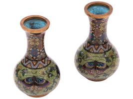 ATTR TO NAMIKAWA RARE JAPANESE CLOISONNE ENAMEL VASES