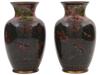 ATTR TO NAMIKAWA RARE JAPANESE CLOISONNE ENAMEL VASES PIC-0