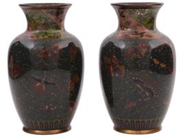 ATTR TO NAMIKAWA RARE JAPANESE CLOISONNE ENAMEL VASES