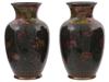 ATTR TO NAMIKAWA RARE JAPANESE CLOISONNE ENAMEL VASES PIC-2