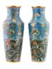 ANTIQUE 19TH C CHINESE DE CHENG CLOISONNE VASES PIC-1