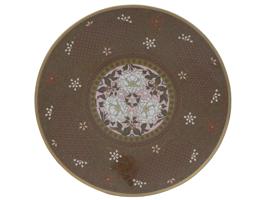 JAPANESE GOLDSTONE CLOISONNE ENAMEL PLATE CHARGER