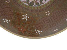 JAPANESE GOLDSTONE CLOISONNE ENAMEL PLATE CHARGER