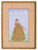 ANTIQUE INDIAN MUGHAL NOBLEMAN MINIATURE PAINTING PIC-0